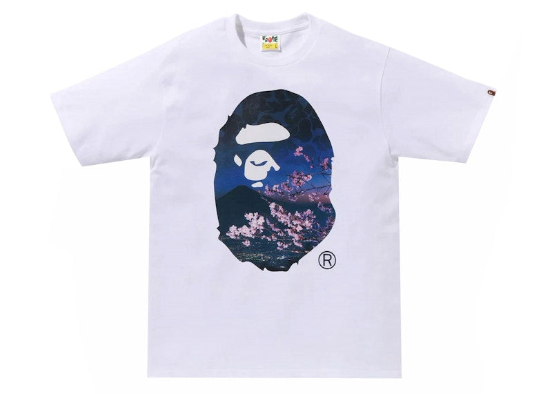 BAPE Sakura Photo Ape Head #2 Tee (SS24) White