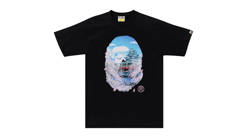 BAPE Sakura Photo Ape Head II Tee Black