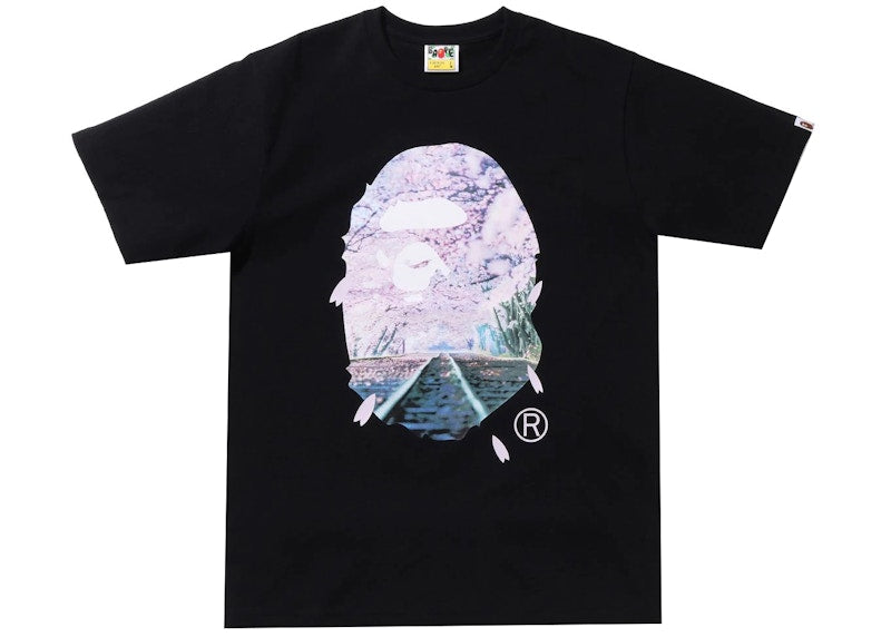 BAPE Sakura Photo Ape Head Tee (SS22) Black