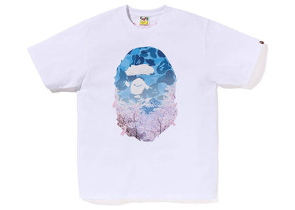 BAPE Sakura Photo Ape Head Tee (SS23) White