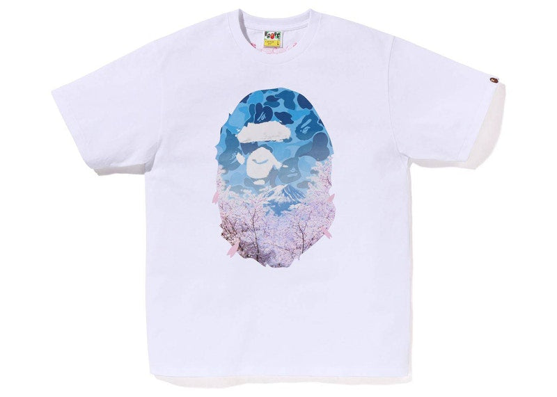 BAPE Sakura Photo Ape Head Tee (SS23) White