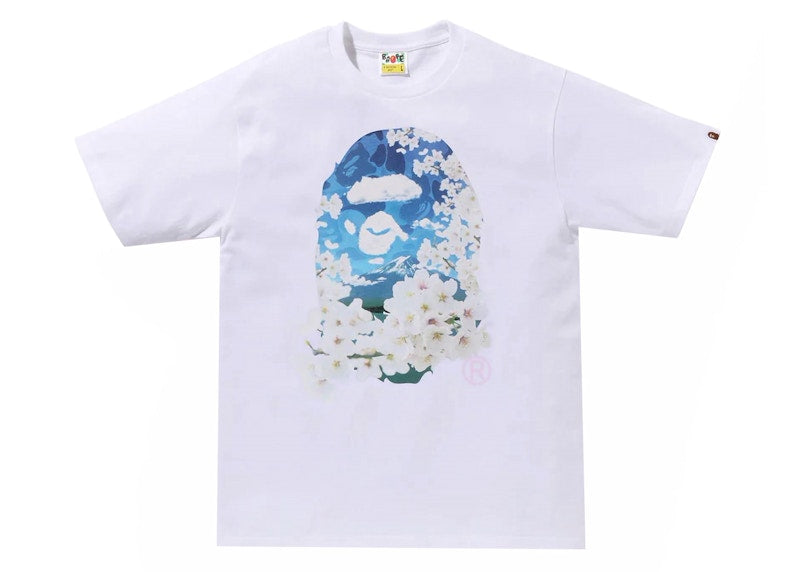 BAPE Sakura Photo Ape Head Tee (SS24) White