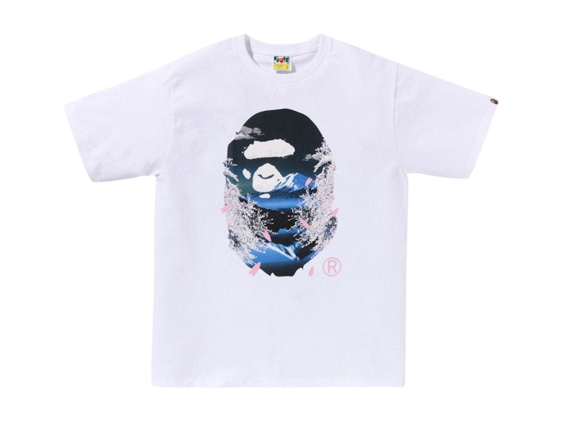 BAPE Sakura Photo Ape Head Tee (SS25) White