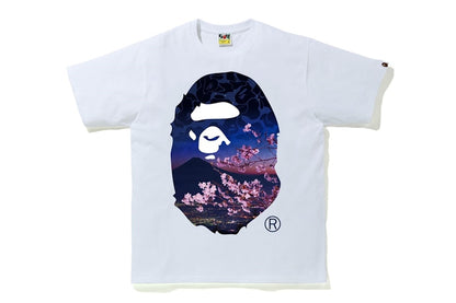 BAPE Sakura Photo Ape Head Tee White
