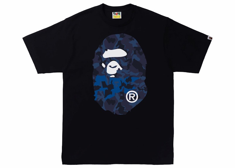 BAPE Sand Camo Big Ape Head Tee Black/Navy