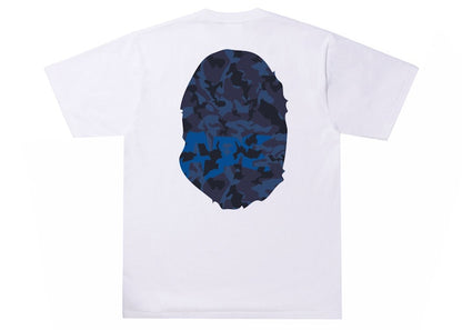 BAPE Sand Camo Big Ape Head Tee White/Navy