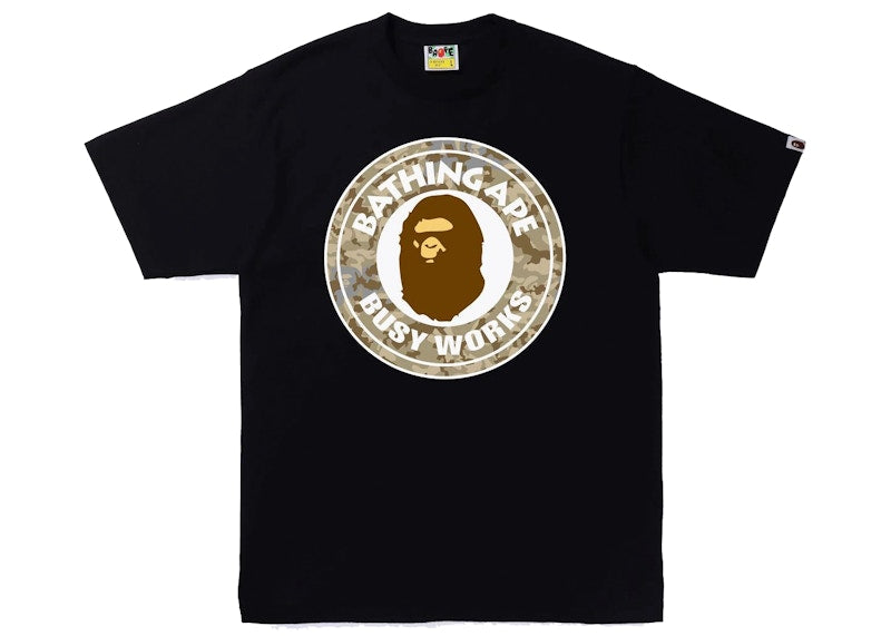 BAPE Sand Camo Busy Works Tee Black/Beige