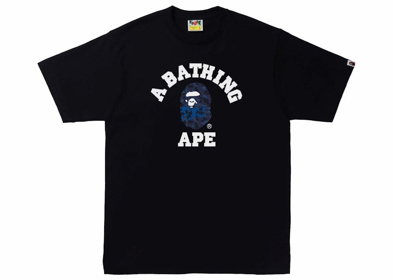 BAPE Sand Camo College Tee Black/Navy