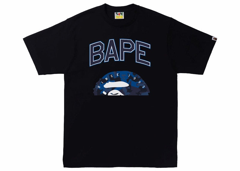 BAPE Sand Camo Half Ape Head Tee Black/Navy