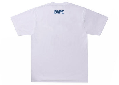 BAPE Sand Camo Half Ape Head Tee White/Navy