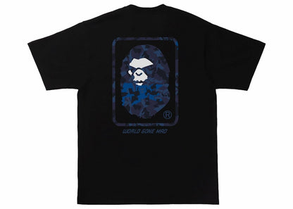 BAPE Sand Camo Mad Face Tee Black/Navy