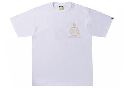 BAPE Sand Camo Mad Face Tee White/Beige