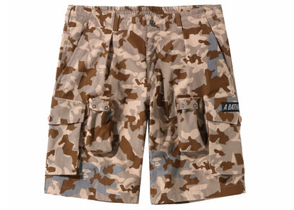 BAPE Sand Camo Multi Pocket Wide Fit Shorts Beige