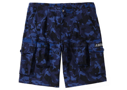 BAPE Sand Camo Multi Pocket Wide Fit Shorts Navy