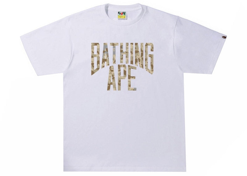 BAPE Sand Camo NYC Logo Tee White/Beige
