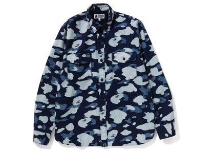 BAPE Sashiko Camo Relaxed Fit Shirt Indigo