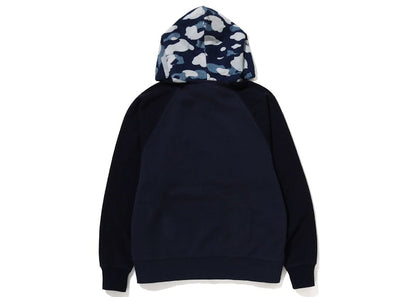 BAPE Sashiko Camo Relaxed Fit Zip Hoodie Indigo