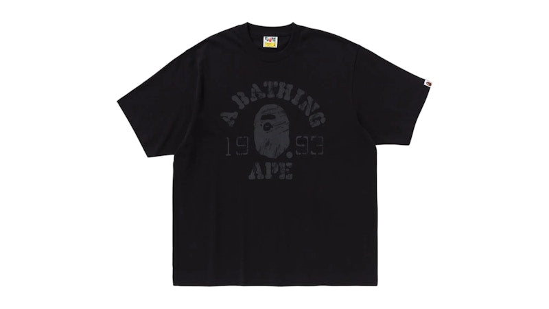 BAPE Screen Print College Relaxed Fit Tee Grey/Charcoal