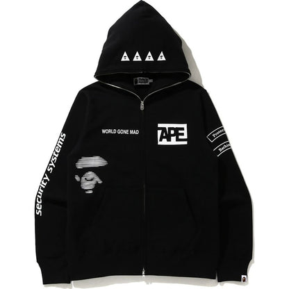 BAPE Security Multi Print Full Zip Hoodie Black