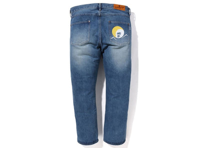 BAPE Shadow Bape Loose Fit Denim Pants Indigo
