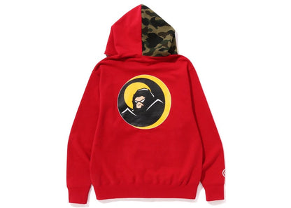 BAPE Shadow Relaxed Fit Full Zip Hoodie Red