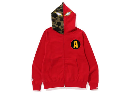 BAPE Shadow Relaxed Fit Full Zip Hoodie Red