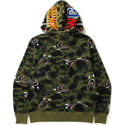 BAPE Shark 1st Camo Shark Relaxed Full Zip Hoodie Green
