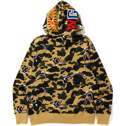 BAPE Shark 1st Camo Shark Relaxed Full Zip Hoodie Yellow