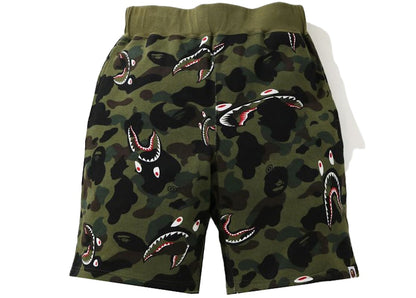 BAPE Shark 1st Camo Wide Sweatshort Green