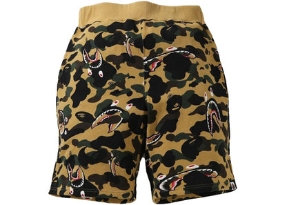 BAPE Shark 1st Camo Wide Sweatshort Yellow