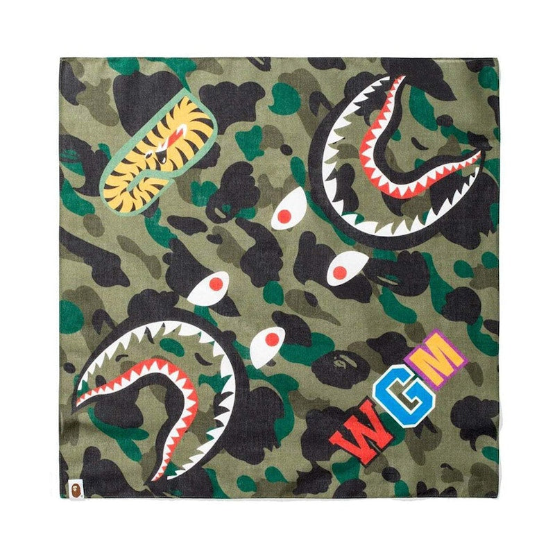 BAPE Shark Bandana Green