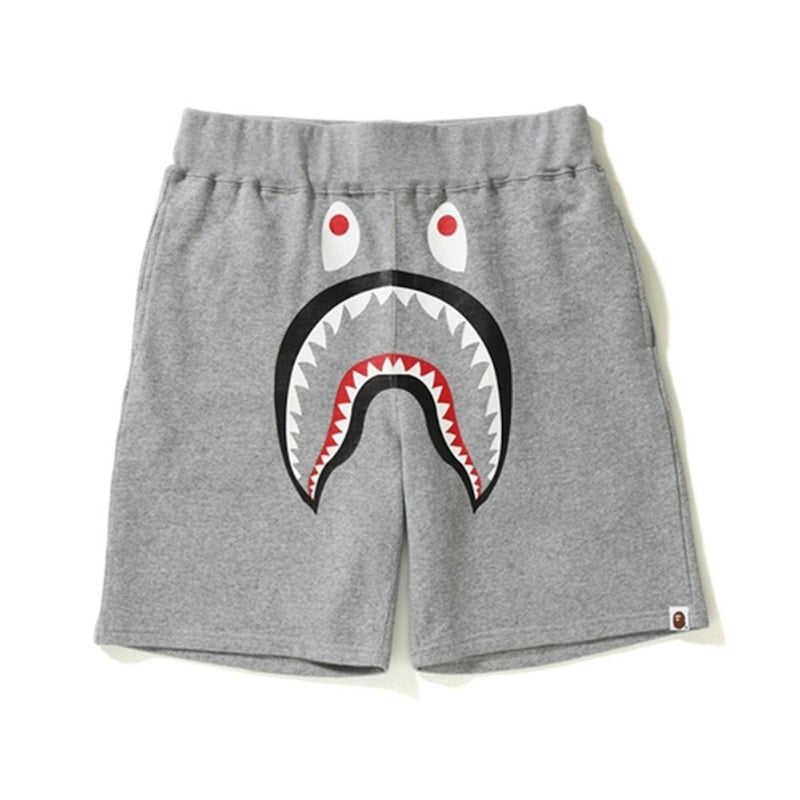 BAPE Shark Camo Back Pocket Sweat Shorts Grey