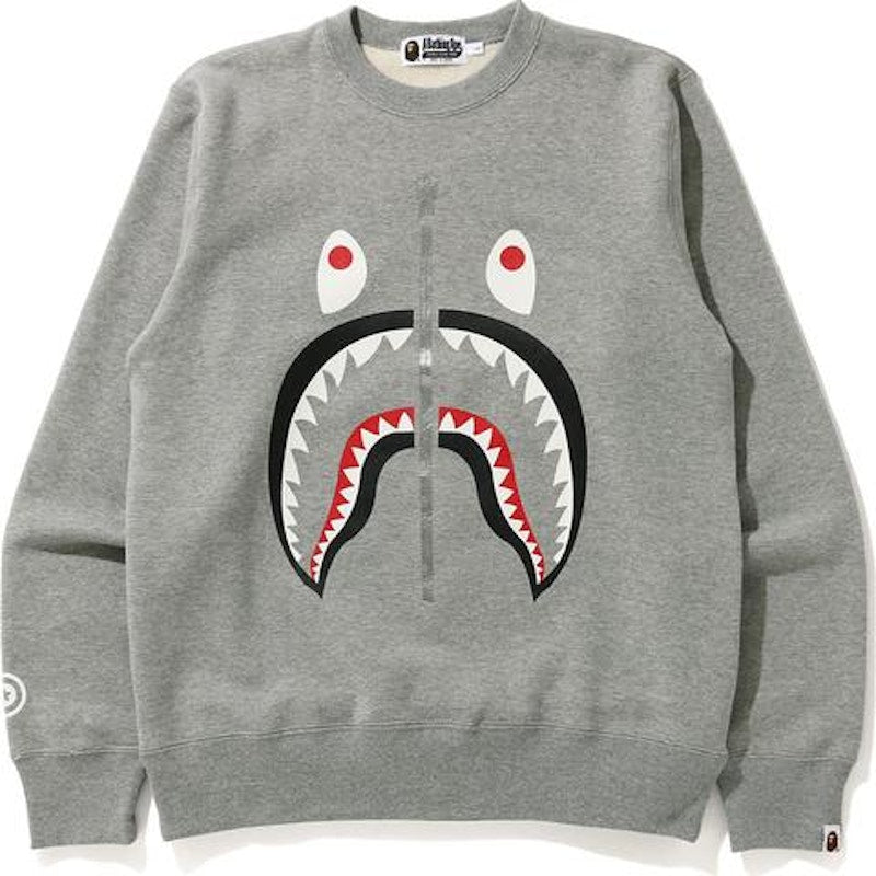 BAPE Shark Crewneck Gray