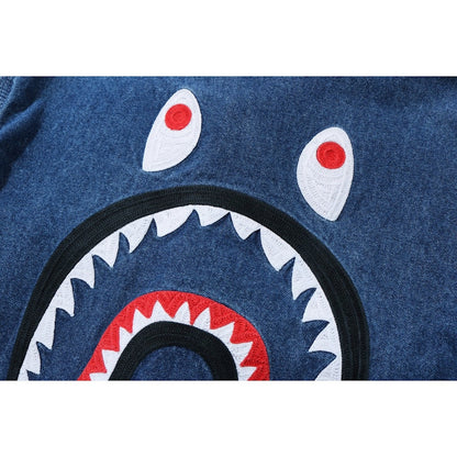 BAPE Shark Denim Coverall Jacket Indigo