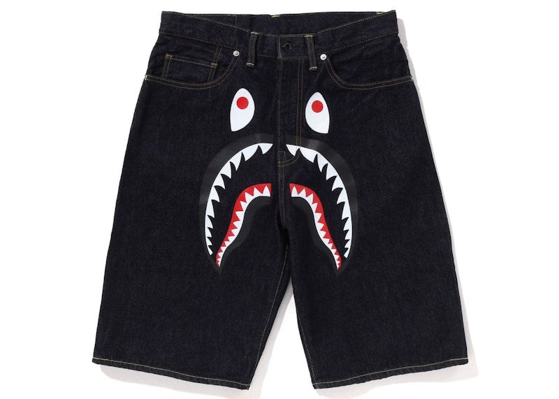 BAPE Shark Denim Shorts (SS23) Indigo