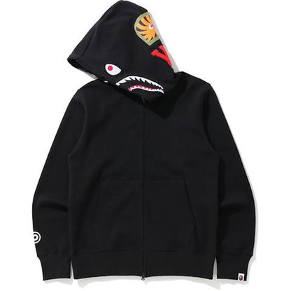 BAPE Shark Double Knit Full Zip Hoodie Black