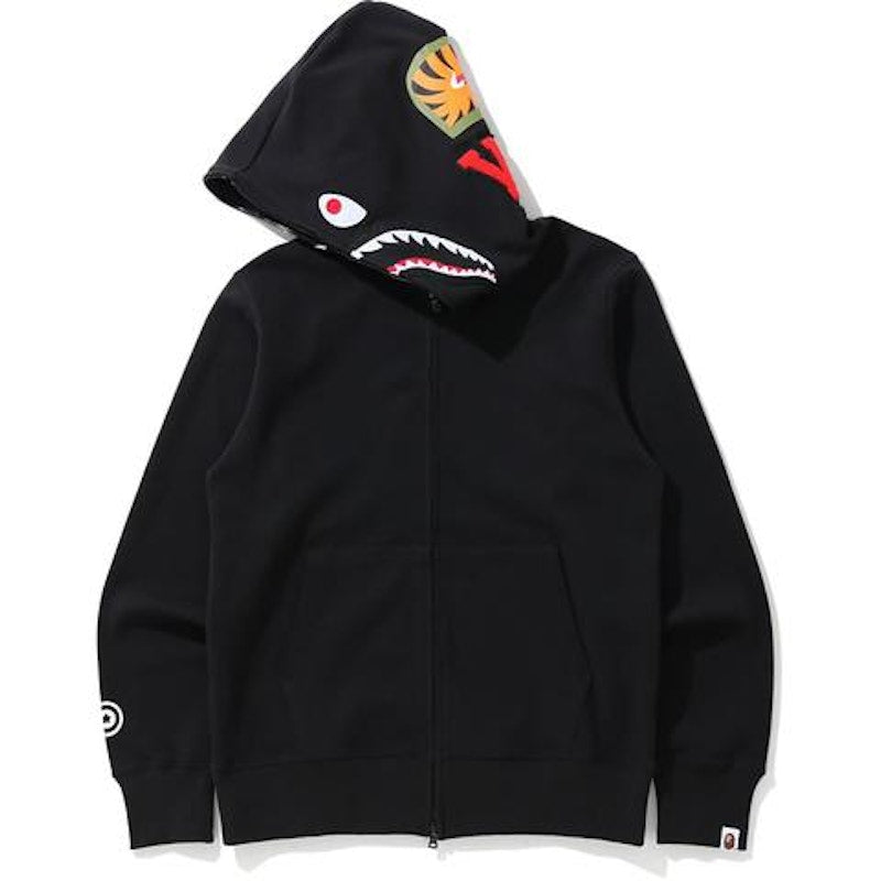BAPE Shark Double Knit Full Zip Hoodie Black