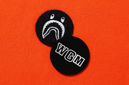 BAPE Shark Emblem Pullover Hoodie Orange