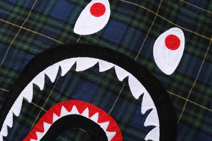 BAPE Shark Flannel Check Shirt (FW19) Green