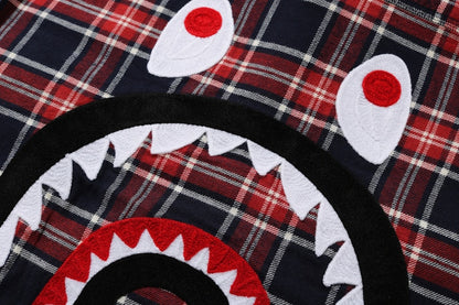 BAPE Shark Flannel Check Shirt (FW19) Red