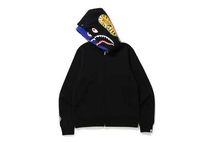 BAPE Shark Full Zip Double Hoodie Black/Blue