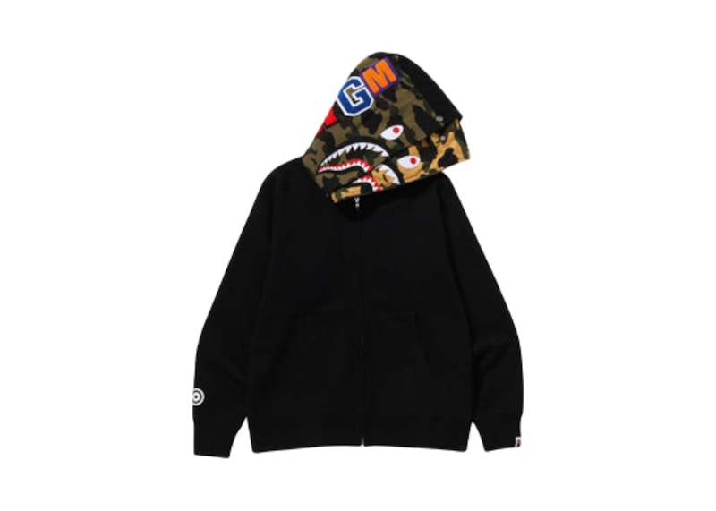 BAPE Shark Full Zip Double Hoodie Black