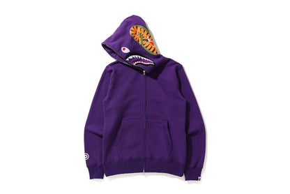 BAPE Shark Full Zip Hoodie (FW20) Purple