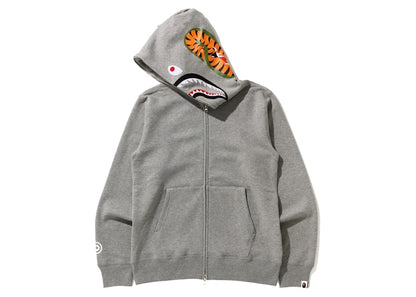 BAPE Shark Full Zip Hoodie (FW21) Gray