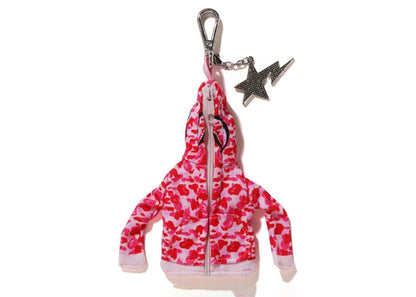BAPE Shark Full Zip Hoodie Keychain Pink