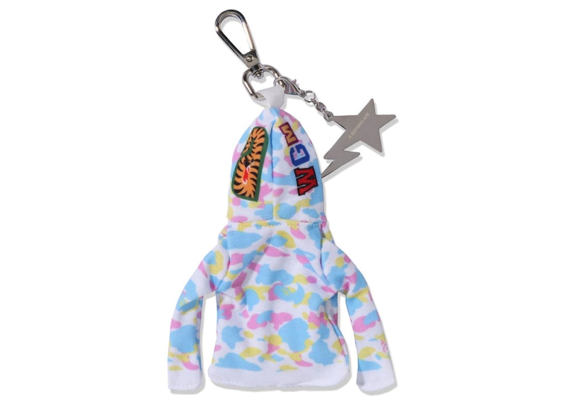 BAPE Shark Full Zip Hoodie Keychain White