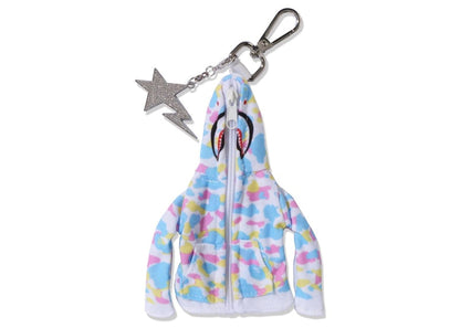 BAPE Shark Full Zip Hoodie Keychain White