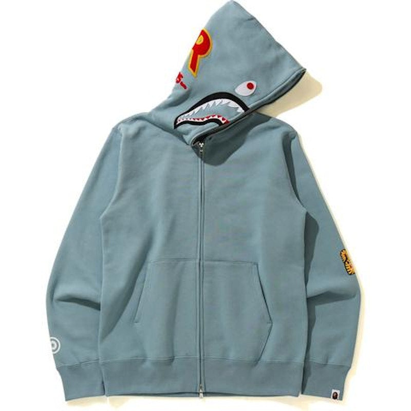 BAPE Shark Full Zip Hoodie (SS21) Gray