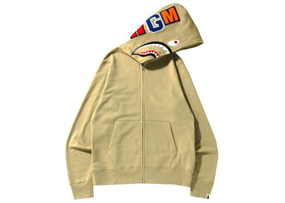 BAPE Shark Full Zip Hoodie (SS22) Beige