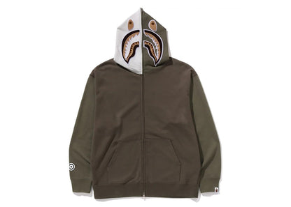 BAPE Shark Full Zip II Hoodie Olivedrab